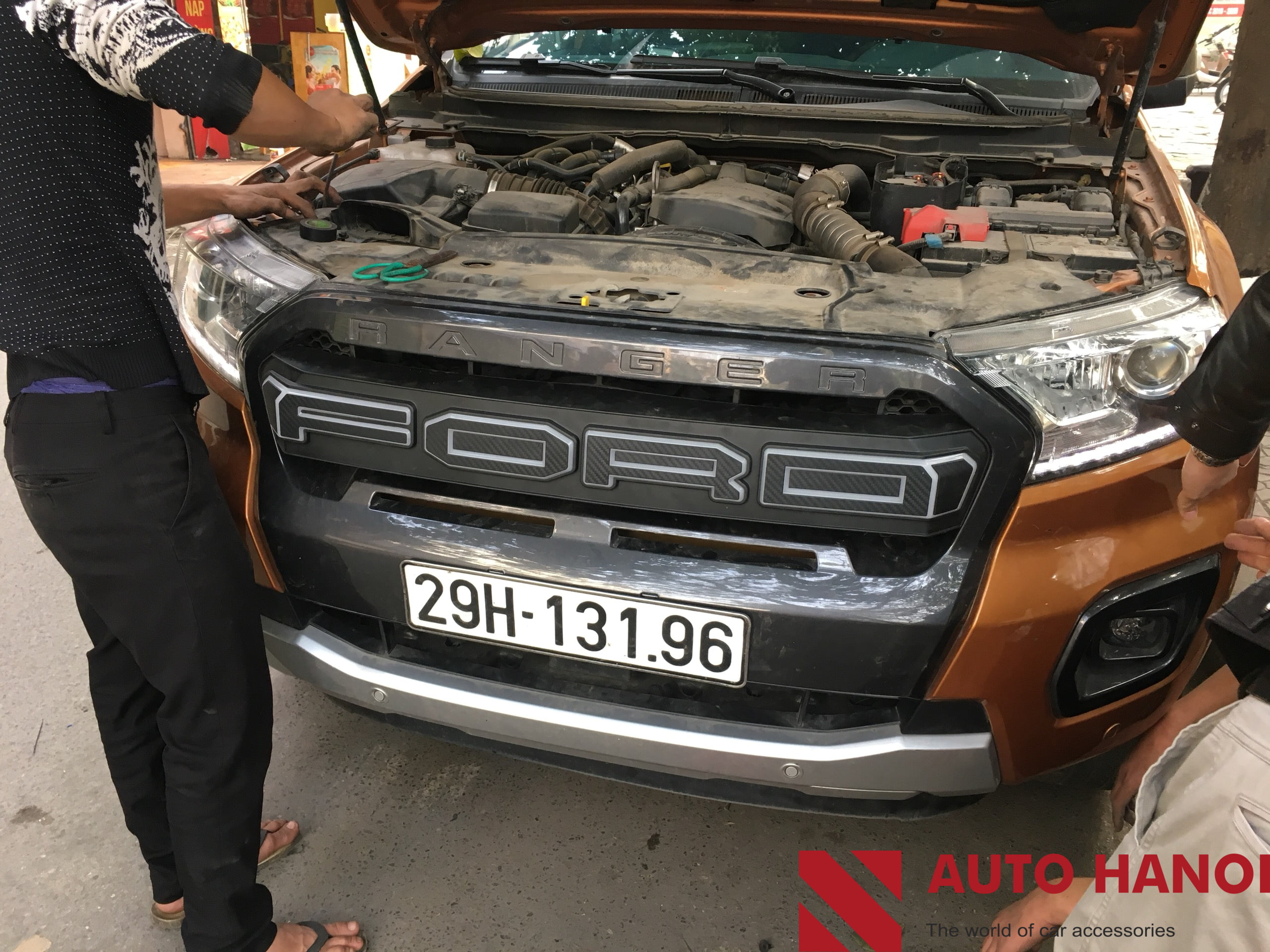 Mặt galang nhỏ có led cho Ford ranger 2015-2020