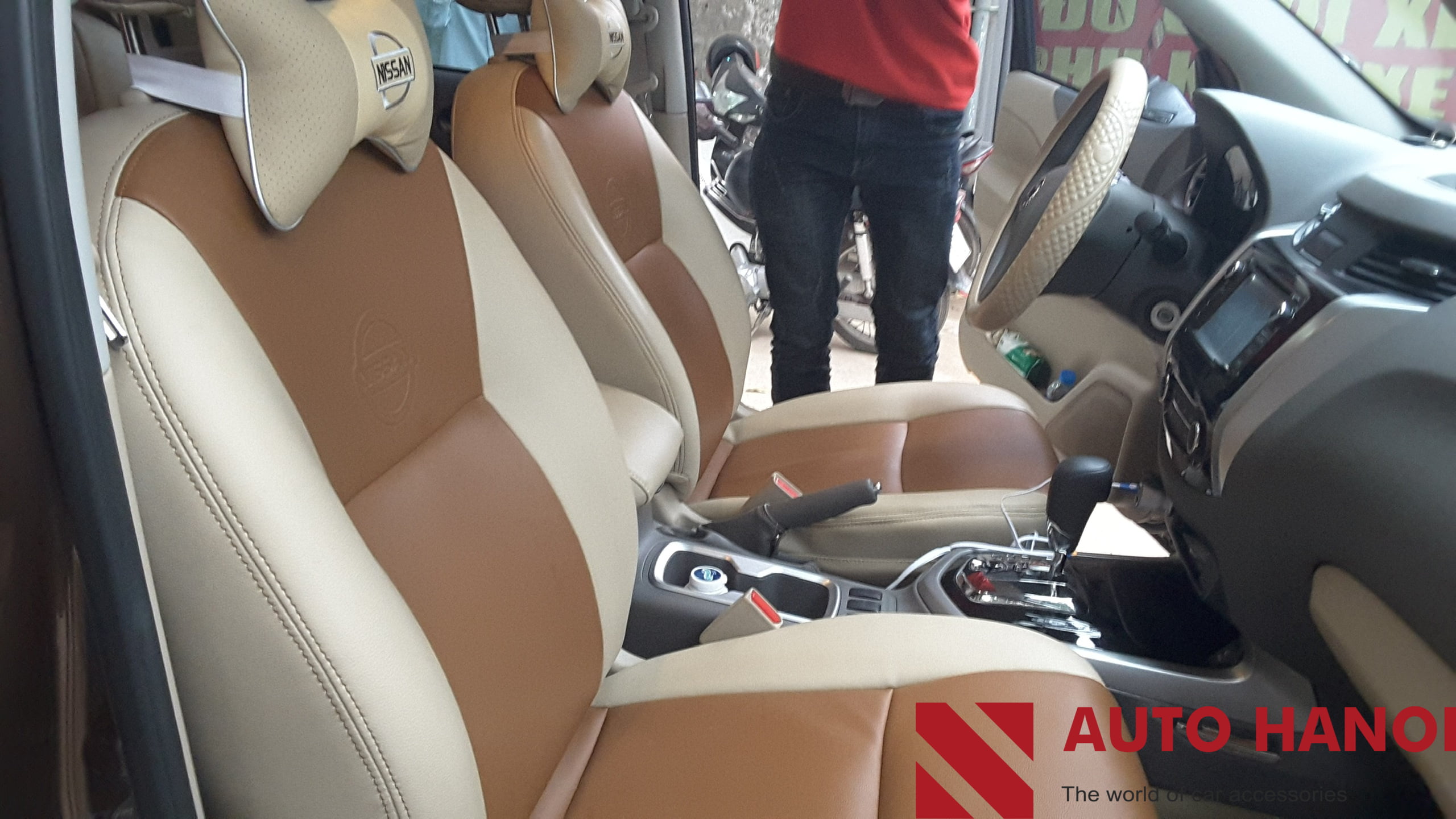 Ghế da công nghiệp loại 1 vân to cho Navara 2015-2021 - Ảnh 3