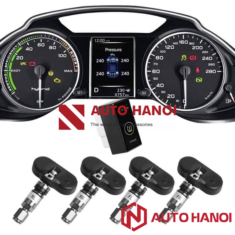 Cảm Biến Áp Suất Lốp Tích Hợp Mặt Đồng Hồ Taplo