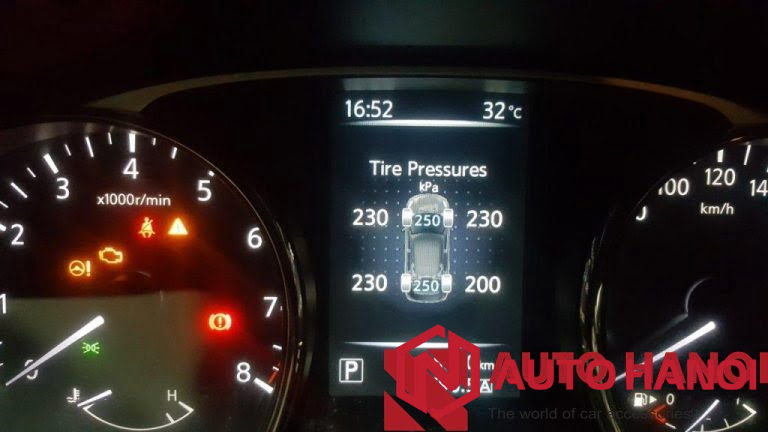 Cảm biến áp suất lốp hiển thì đồng hồ taplo xe Xtrail - Ảnh 2