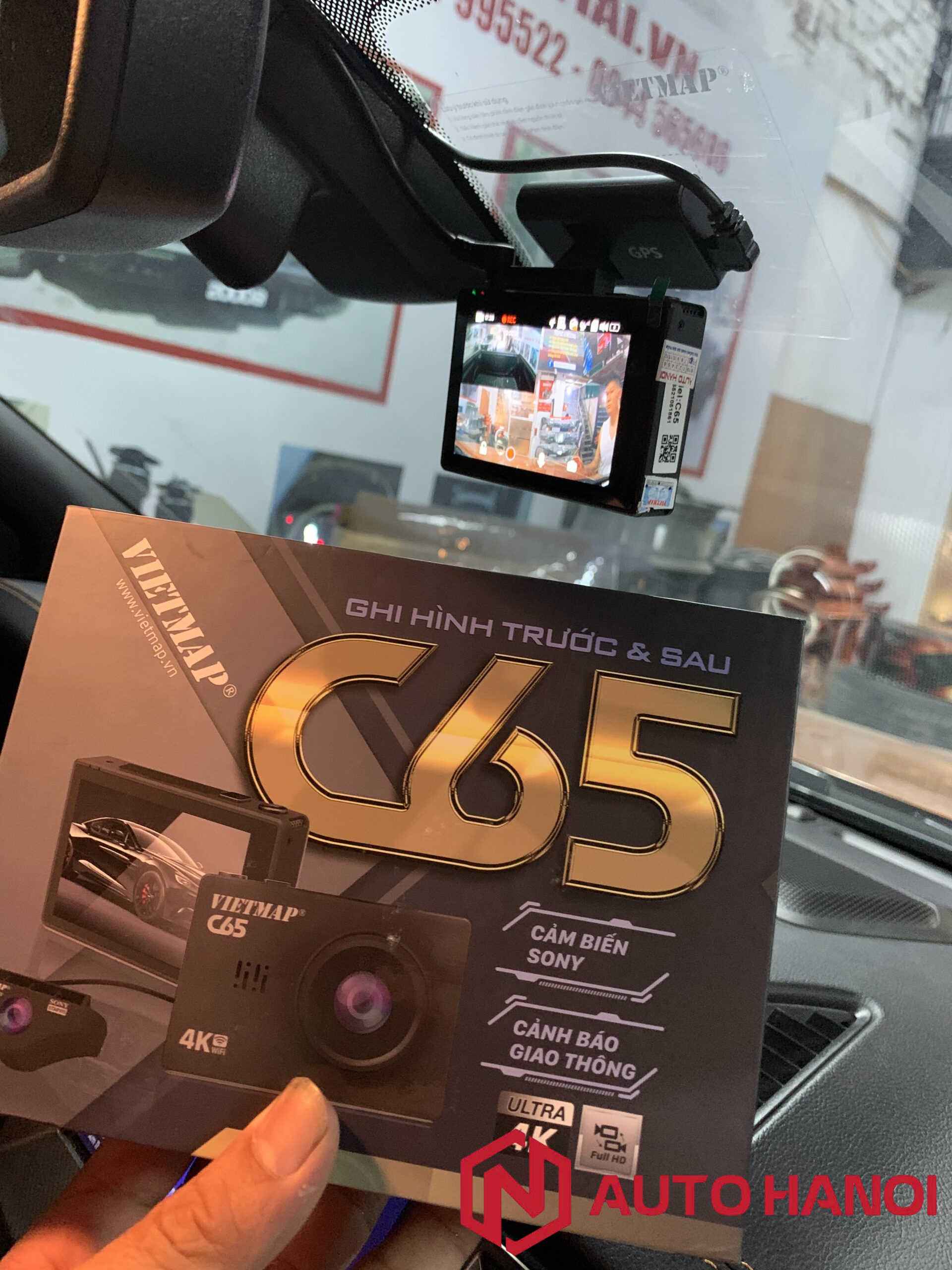 Camera hành trình ghi hình trước sau Vietmap C65 lắp xe Ranger Raptor XLS - Ảnh 5