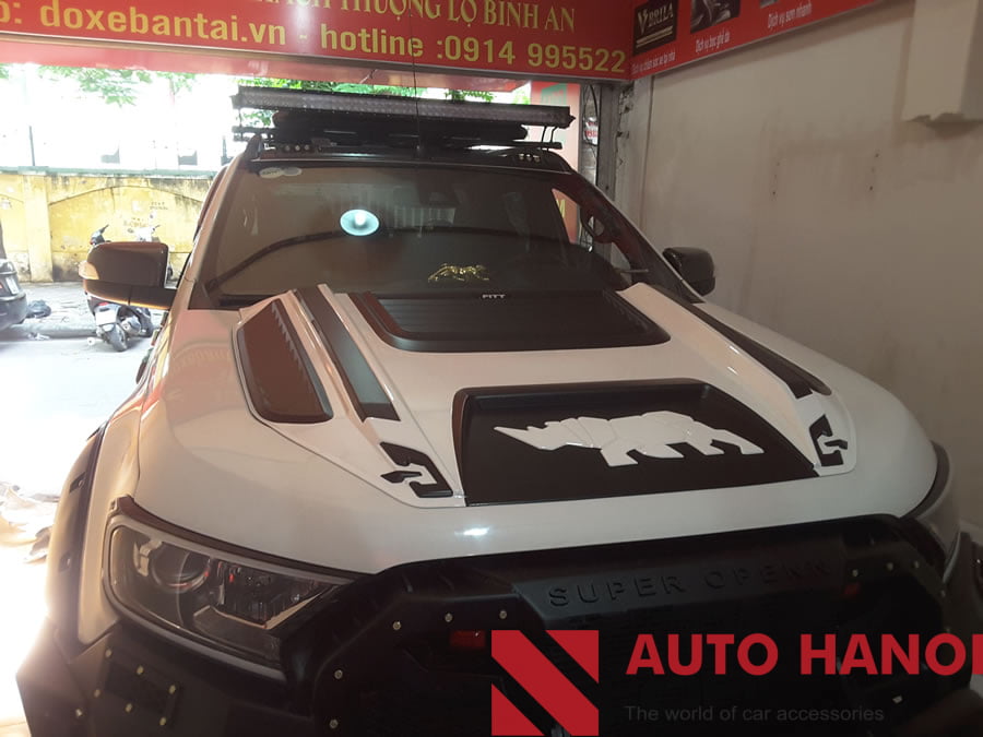 Ốp Nắp Capo Fitt Thái Lan Ranger, BT50, Triton, Navara, Hilux - Ảnh 2