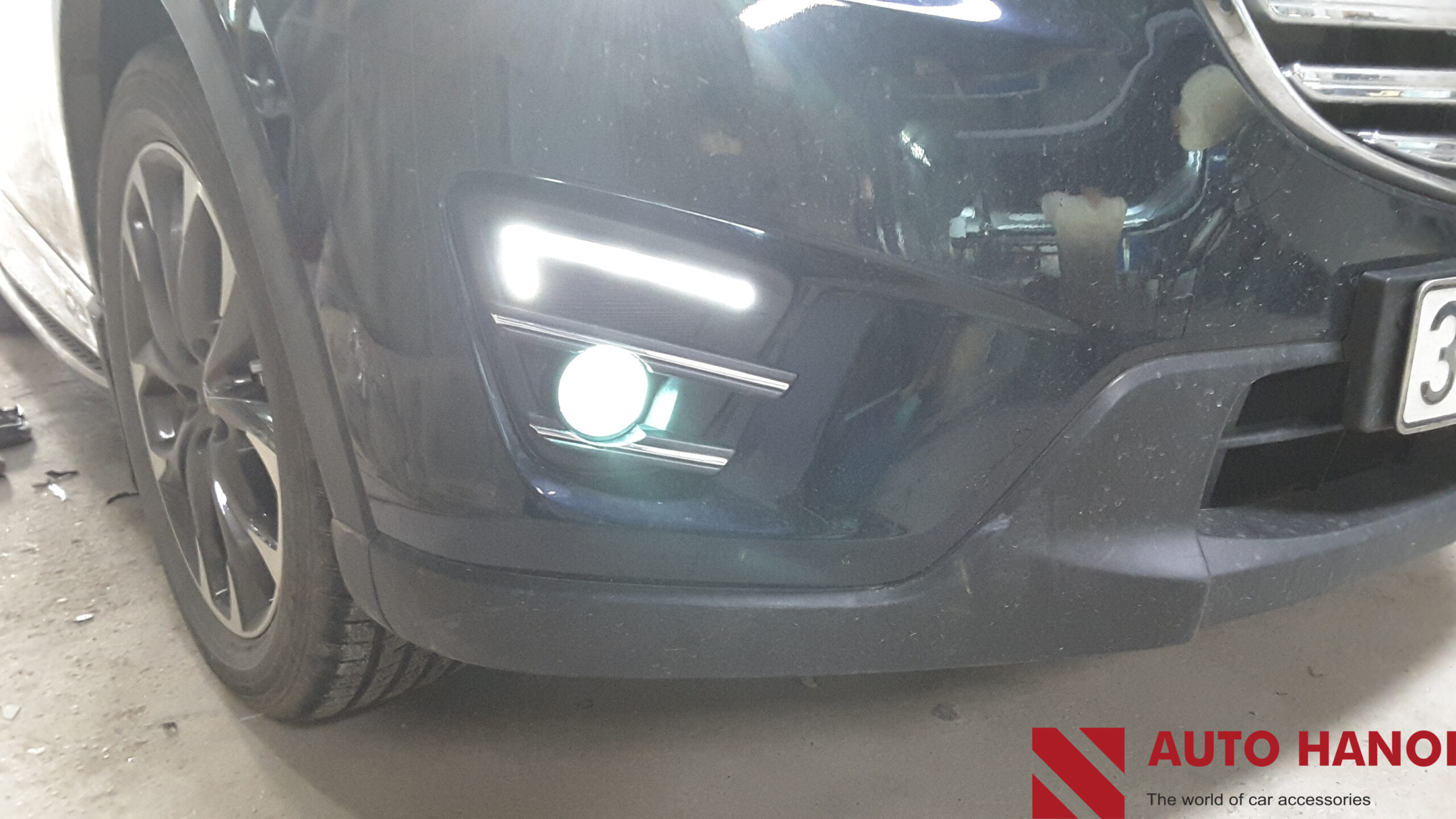 Độ đèn bi gầm Cx5