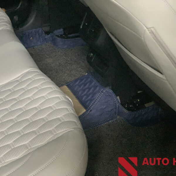 Thảm 6D Cho Xe Kia Seltos Màu Xanh Rối Kem Đen