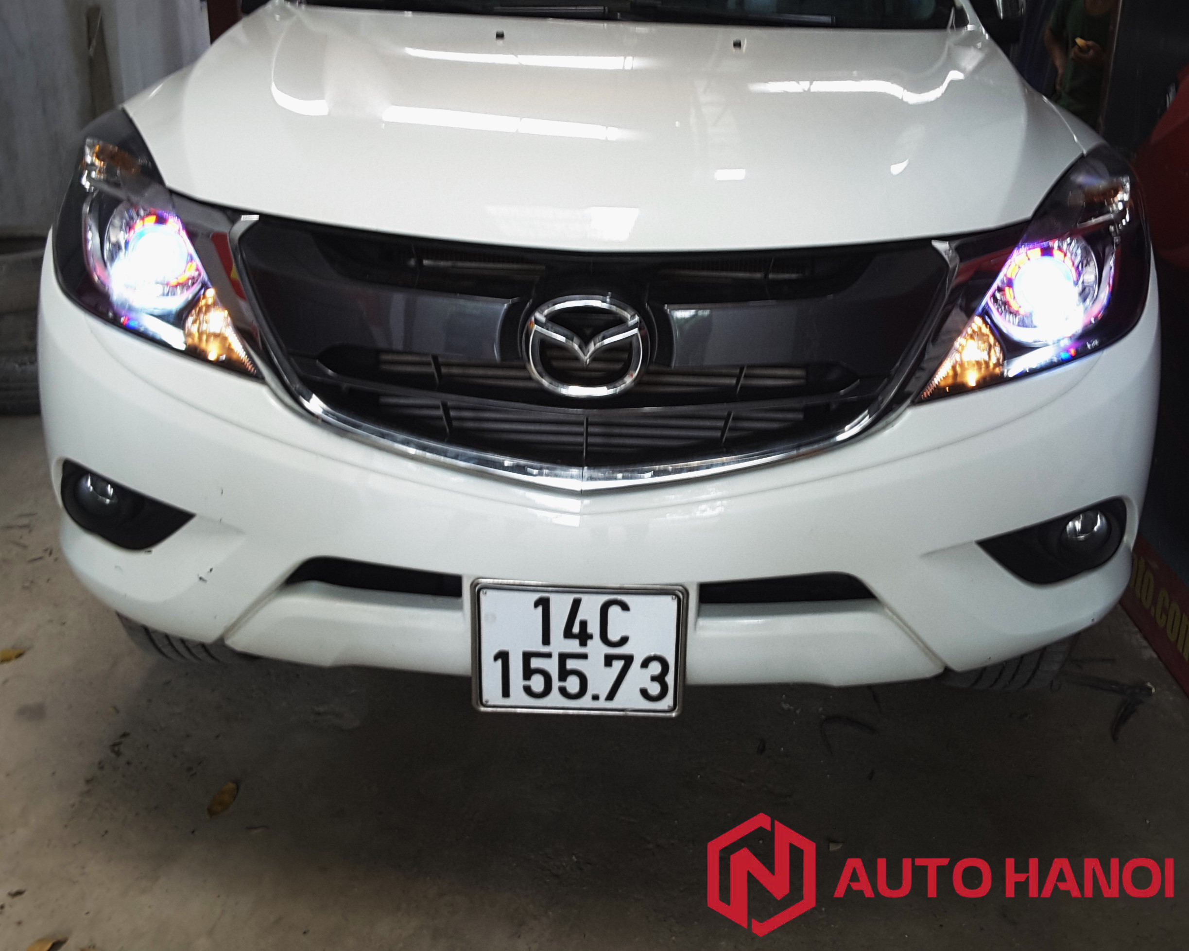 Độ đèn pha bi Aozoom MTAZ xe Mazda BT-50 - Ảnh 4