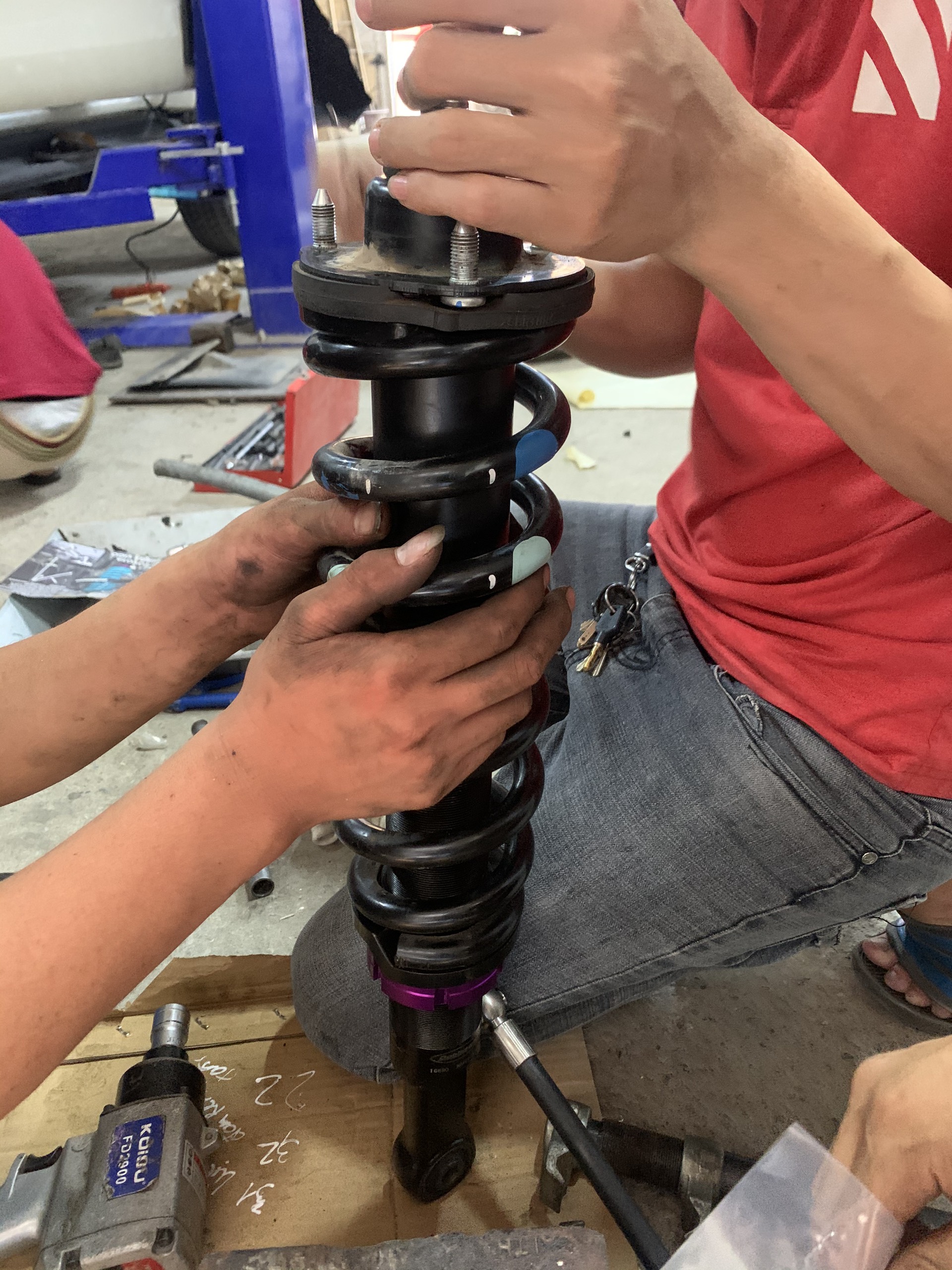 Giảm xóc Profender xe Mitsubishi Triton mã Mono tube chỉnh 8 nấc êm ái - Ảnh 14