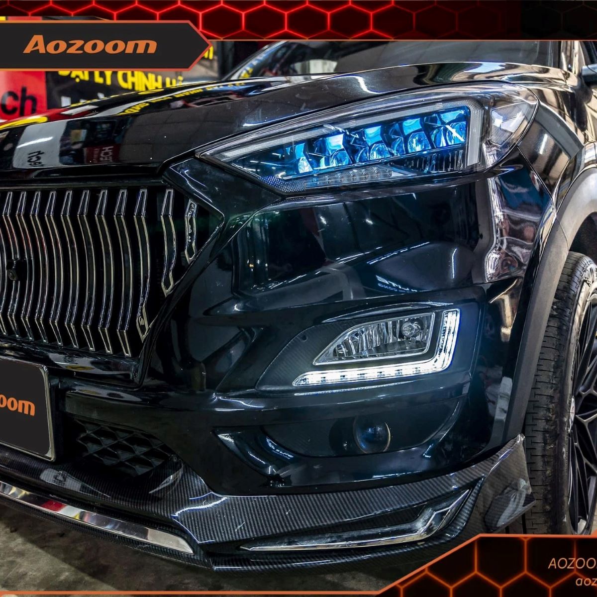 Độ đèn tăng sáng xe Hyundai Santafe - Ảnh 2