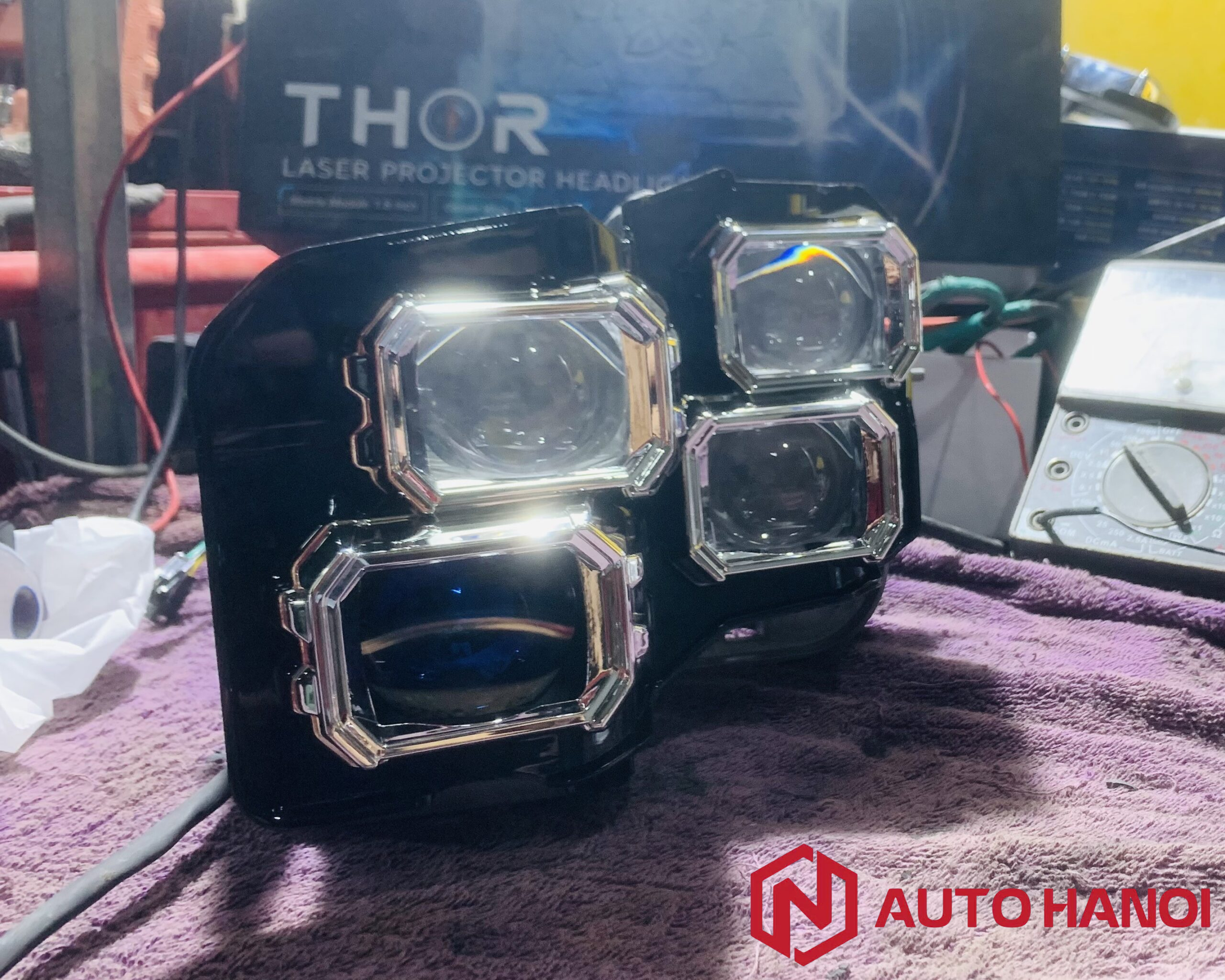 Đèn pha Nissan Navara độ 4 bi Aozoom Thor 1.8 inch - Ảnh 4
